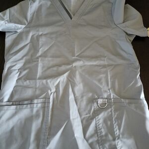 Cherokee Gray Scrub Short Sleeve Top